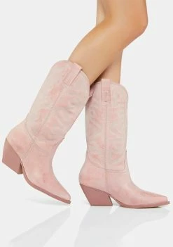 Steve Madden Pink West Cowboy Boots
