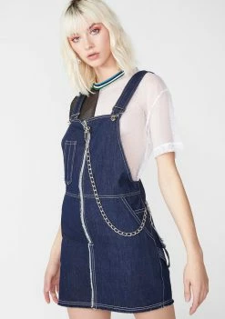 Cute Mistake Dresses Fat Lip Dungaree Dress