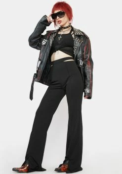 4SI3NNA Bottoms Black Sheena Cutout Pants