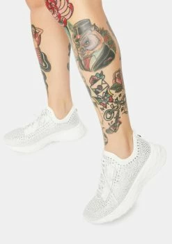 Steve Madden Cease Rhinestone Sneakers