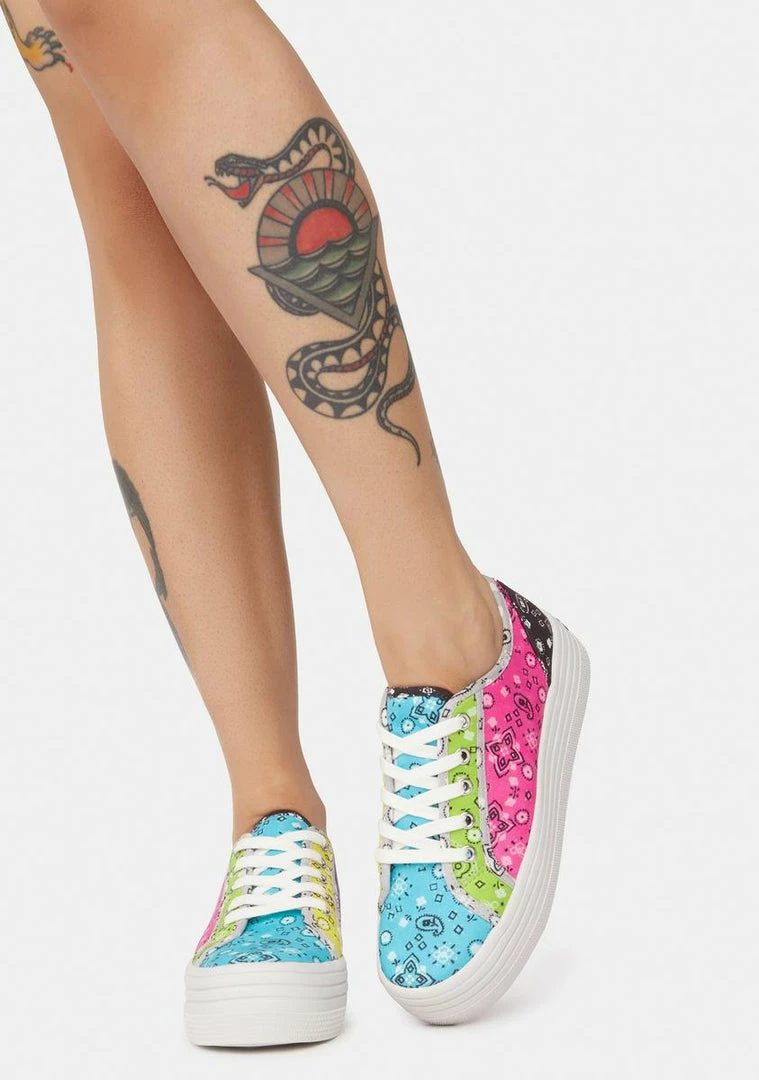 Buy 🤩 Steve Madden Prism Paisley Bobbi Platform 👟 Sneakers 🥰 1 Steve Madden Prism Paisley Bobbi Platform Sneakers