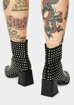 Budget ⌛ Steve Madden Elaria Studded Suede Booties 🤩 7 Steve Madden Elaria Studded Suede Booties