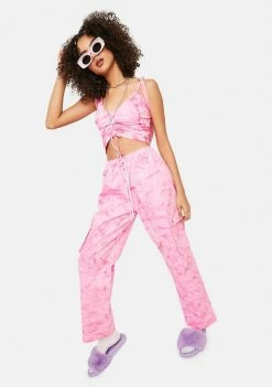 Cute Mistake Pink Get It Poppin Cargo Pants Bottoms