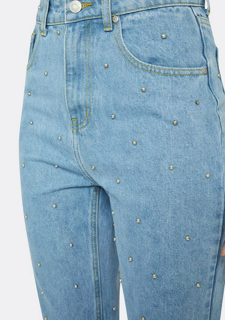 Deals ⌛ Milk It Stud Recycled Denim 👖 Jeans Bottoms 🌟 2 Milk It Stud Recycled Denim Jeans Bottoms