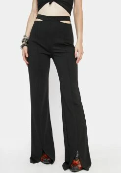 4SI3NNA Bottoms Black Sheena Cutout Pants