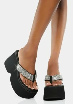 Steve Madden Gwen Rhinestone Platform Sandals