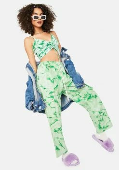 Cute Mistake Green Get It Poppin Cargo Pants