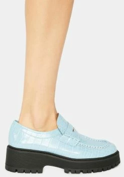 Discount ๐คฉ Steve Madden Blue Croc Malvern Loafers ๐งจ 6 Steve Madden Blue Croc Malvern Loafers