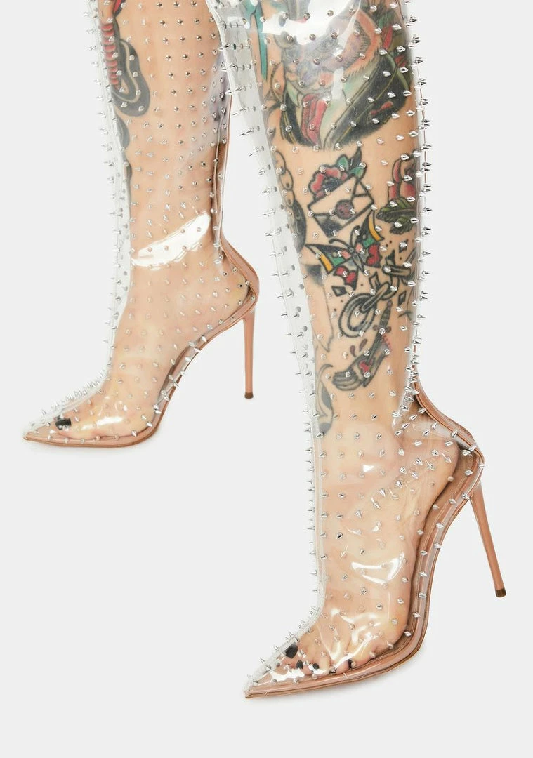 Deals ๐ฅฐ Steve Madden Vava Clear Over The Knee ๐ฅพ Boots ๐ 2 Steve Madden Vava Clear Over The Knee Boots