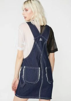Cute Mistake Dresses Fat Lip Dungaree Dress