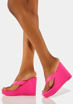 Steve Madden Pink Refined Platform Wedges