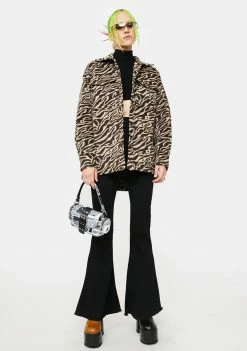 Best Pirce ๐ 4SI3NNA Devon Animal Print Jacket Outerwear ๐งจ 6 4SI3NNA Devon Animal Print Jacket Outerwear