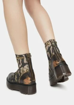 Steve Madden Camouflage Studded Avenger Boots Boots & Booties