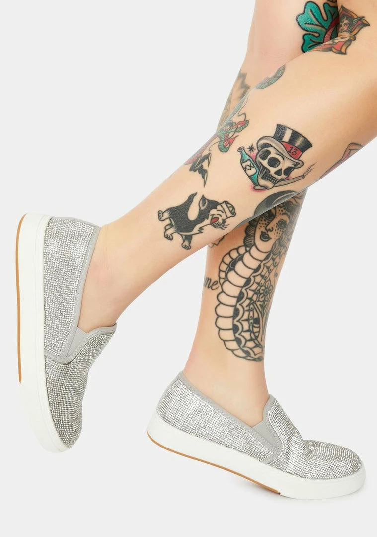 Best Pirce 😀 Steve Madden Coulter Rhinestone Slip-On 👟 Sneakers ⭐ 3 Steve Madden Coulter Rhinestone Slip-On Sneakers