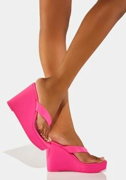 Steve Madden Pink Refined Platform Wedges
