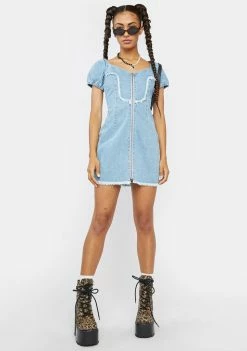 Wholesale ❤️ Milk It Badlands Recycled Denim 👗 Dress 💯 6 Milk It Badlands Recycled Denim Dress