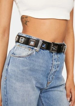 Steve Madden Square Vegan Leather Belt