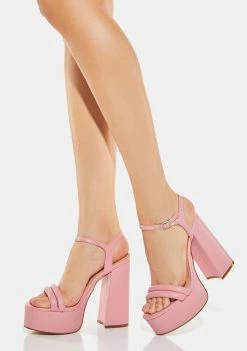 Steve Madden Platforms Pink Tille Platform Heels