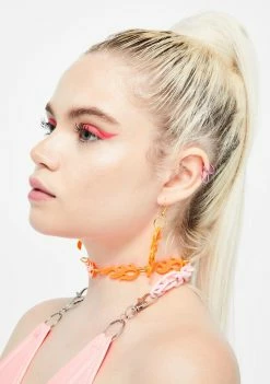 Amarachi Neon Flame Earring And Necklace Set