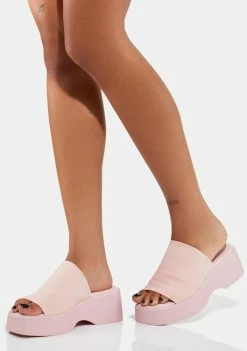 Steve Madden Light Pink Slinky Wedge Sandals Platform Sandals