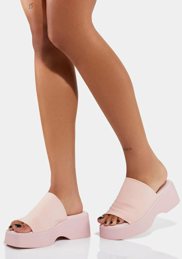 Outlet 🌟 Steve Madden Light Pink Slinky Wedge 🩴 Sandals Platform 🩴 Sandals ✔️ 1 Steve Madden Light Pink Slinky Wedge Sandals Platform Sandals