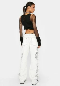 New โค๏ธ Milk It Ecru Cobra ๐ Jeans Bottoms ๐ 7 Milk It Ecru Cobra Jeans Bottoms