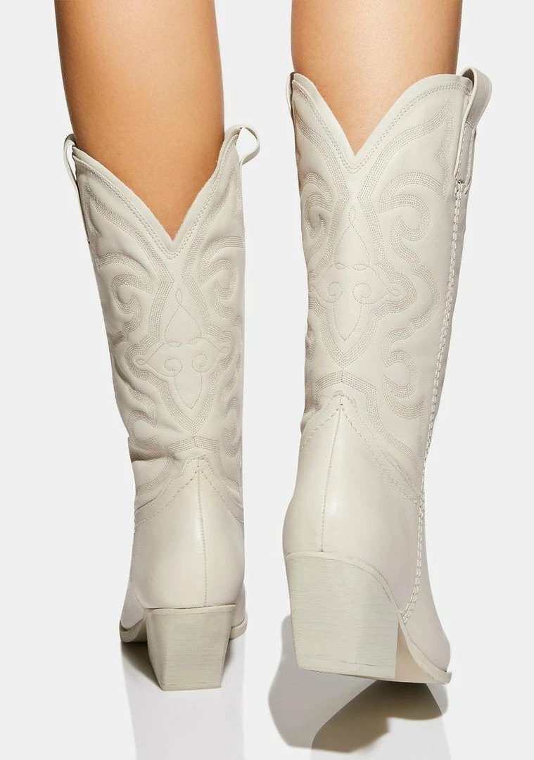 New 😉 Steve Madden White West Cowboy 🥾 Boots 🥾 Boots & Booties 😉 5 Steve Madden White West Cowboy Boots Boots & Booties