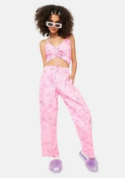 Cute Mistake Pink Get It Poppin Cargo Pants Bottoms