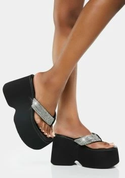 Steve Madden Gwen Rhinestone Platform Sandals