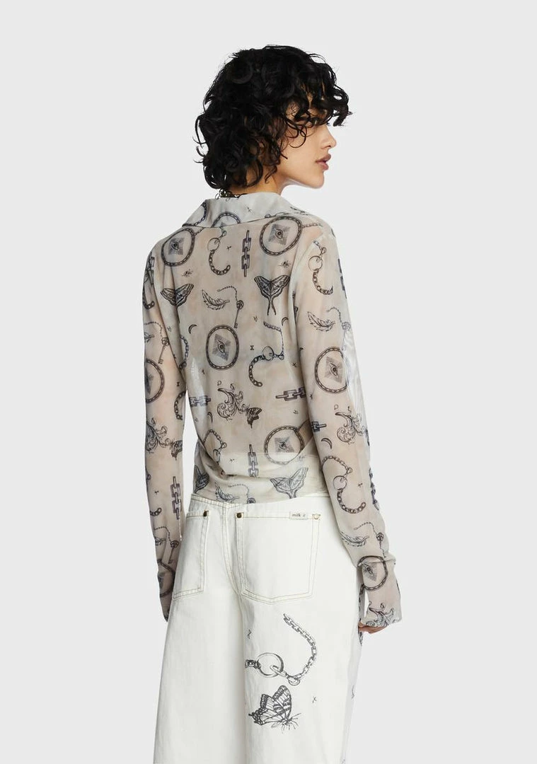 Best Sale ✔️ Milk It Spell Sheer 👚 Shirt 😉 5 Milk It Spell Sheer Shirt
