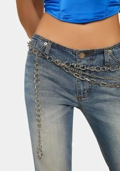 Steve Madden Silver Chain Belt