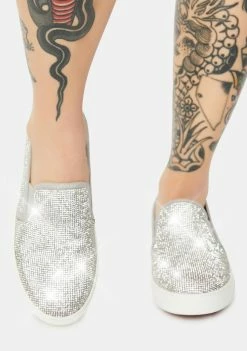 Best Pirce 😀 Steve Madden Coulter Rhinestone Slip-On 👟 Sneakers ⭐ 9 Steve Madden Coulter Rhinestone Slip-On Sneakers