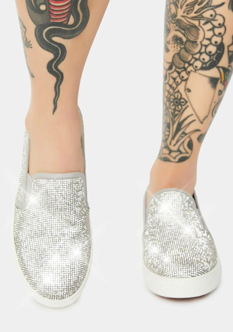 Best Pirce 😀 Steve Madden Coulter Rhinestone Slip-On 👟 Sneakers ⭐ 5 Steve Madden Coulter Rhinestone Slip-On Sneakers