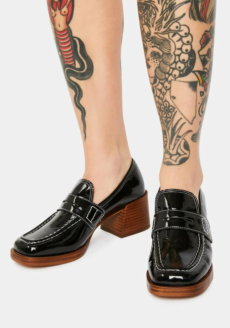 Brand new 🎉 Steve Madden Nyomi Patent Loafer 👠 Heels 🎁 3 Steve Madden Nyomi Patent Loafer Heels