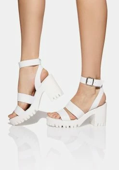 Steve Madden White Stormi Heels
