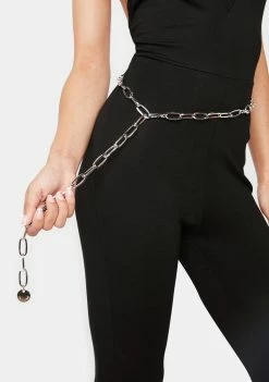 Steve Madden Silver Chain Link Belt