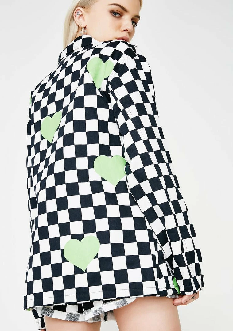 Best Pirce π Cute Mistake Outerwear Trap Their Hearts Checkered Jacket β 4 Cute Mistake Outerwear Trap Their Hearts Checkered Jacket
