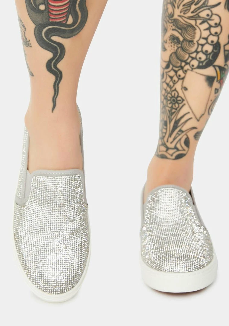 Best Pirce 😀 Steve Madden Coulter Rhinestone Slip-On 👟 Sneakers ⭐ 1 Steve Madden Coulter Rhinestone Slip-On Sneakers