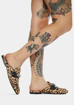 Steve Madden Kalista Leopard Print Chain Flats