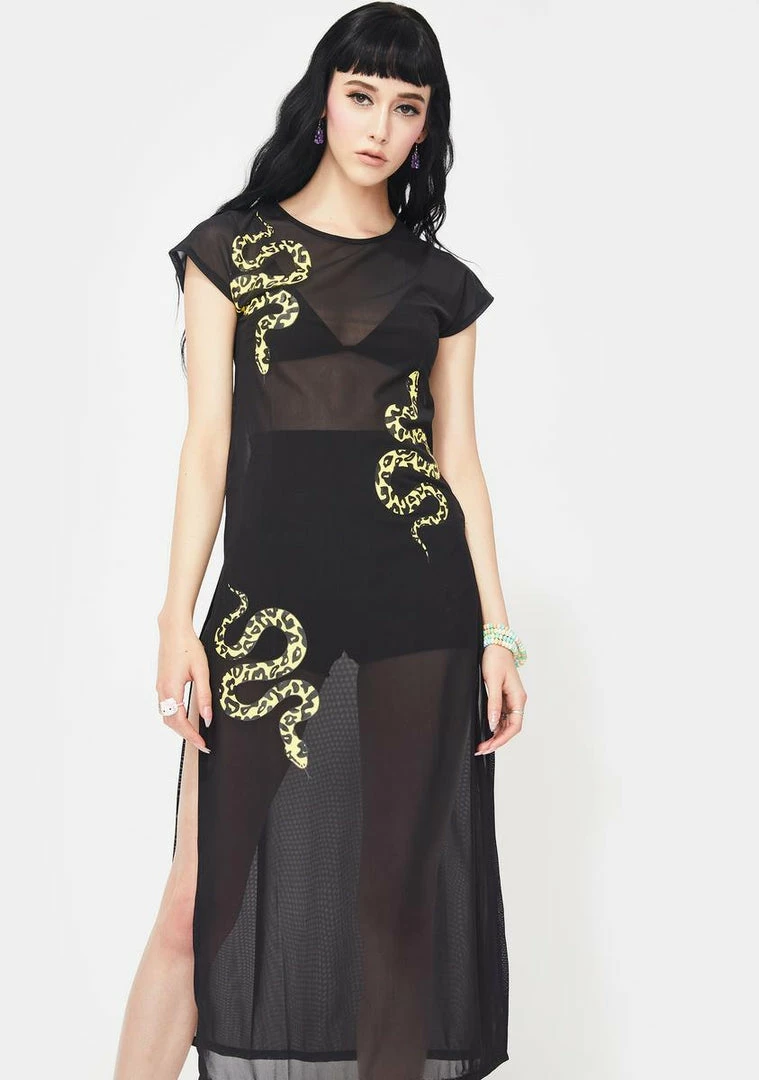 Best deal ⭐ Cute Mistake Pretty Poison Mesh Midi 👗 Dress 👗 Dresses 🔥 2 Cute Mistake Pretty Poison Mesh Midi Dress Dresses