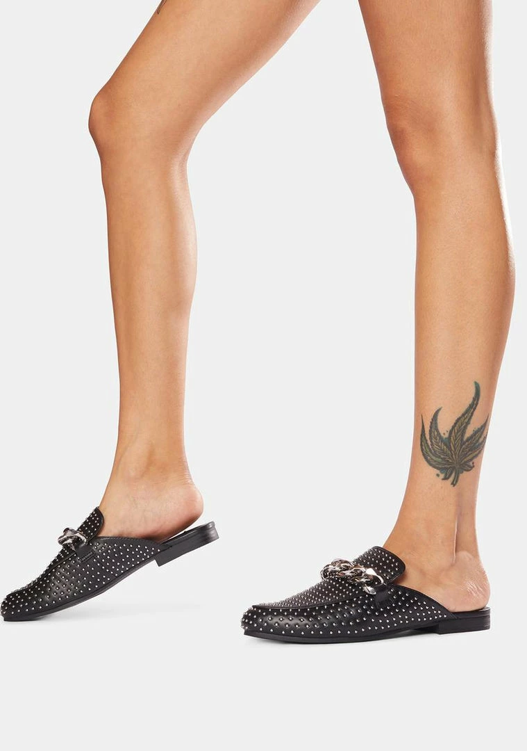 Top 10 ✨ Steve Madden Black Keller Studded Chain Mules 👏 4 Steve Madden Black Keller Studded Chain Mules