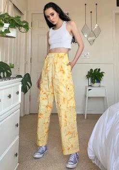 Cute Mistake Bottoms Orange Tie Dye Get It Poppin Cargo Pants