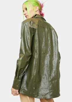 4SI3NNA Outerwear Devon Snake Print Jacket