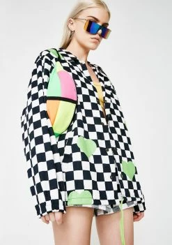 Best Pirce π Cute Mistake Outerwear Trap Their Hearts Checkered Jacket β 7 Cute Mistake Outerwear Trap Their Hearts Checkered Jacket