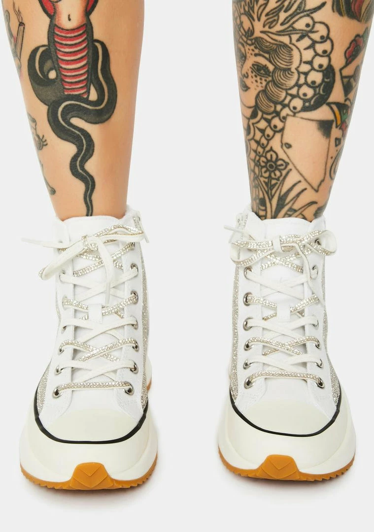 Cheap 🤩 Steve Madden Shaft Rhinestone Platform 👟 Sneakers 🔥 2 Steve Madden Shaft Rhinestone Platform Sneakers