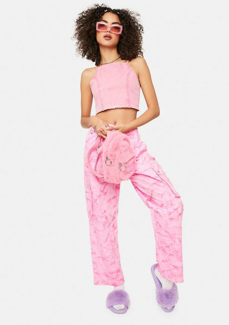 Hot Sale ๐ Cute Mistake Pink Lucky Charm Crop Top Tops ๐ 3 Cute Mistake Pink Lucky Charm Crop Top Tops