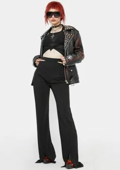 Top 10 ⌛ 4SI3NNA Bottoms Black Sheena Cutout Pants 🎉 6 4SI3NNA Bottoms Black Sheena Cutout Pants