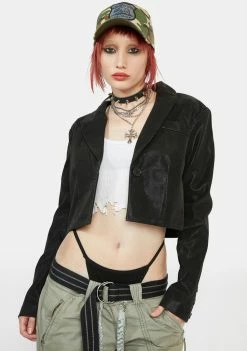 4SI3NNA Black Farrah Blazer