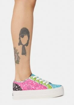 Buy 🤩 Steve Madden Prism Paisley Bobbi Platform 👟 Sneakers 🥰 7 Steve Madden Prism Paisley Bobbi Platform Sneakers