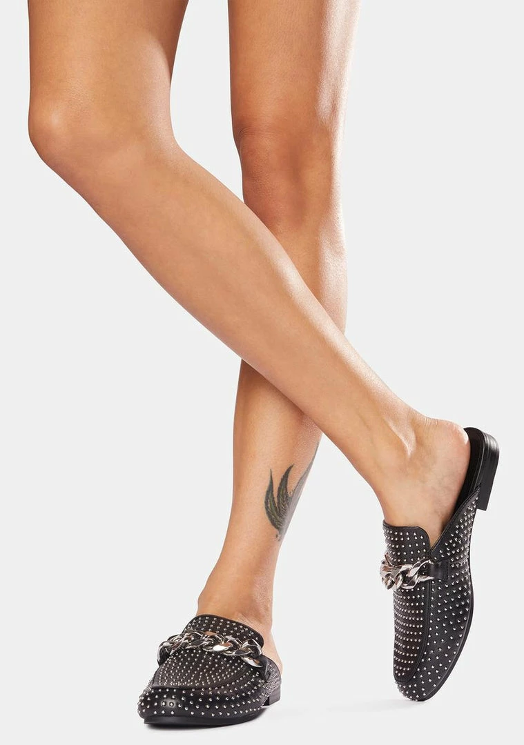 Top 10 ✨ Steve Madden Black Keller Studded Chain Mules 👏 3 Steve Madden Black Keller Studded Chain Mules